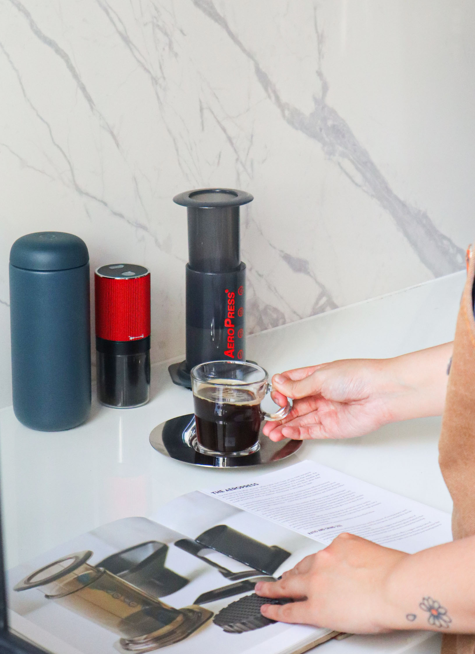 PRESSOCO Portable Electric grinder - Gen Z 38mm | USB Rechargeable -Black 57