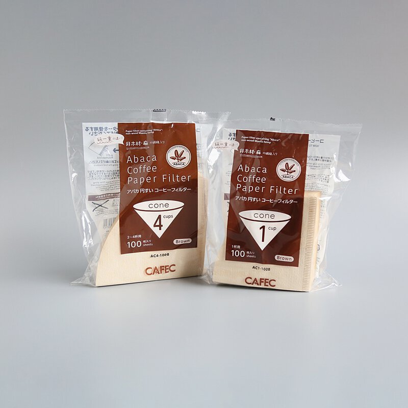 Combo 2 x Cafec Abaca trapezoid paper filter 102 (white) 100pcs/pack 4