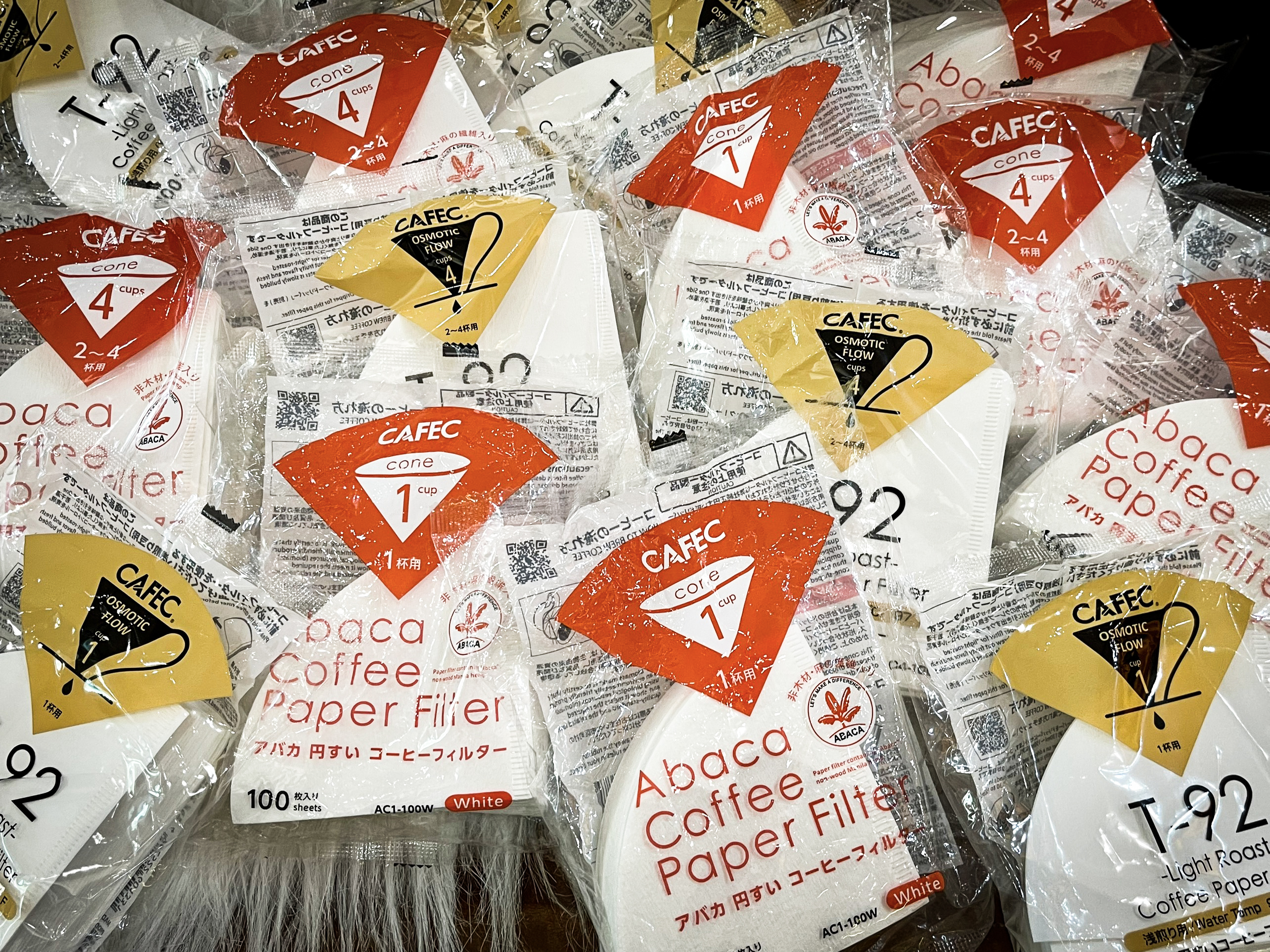 Cafec Abaca trapezoid paper filter 102 (white) 100pcs/pack 15