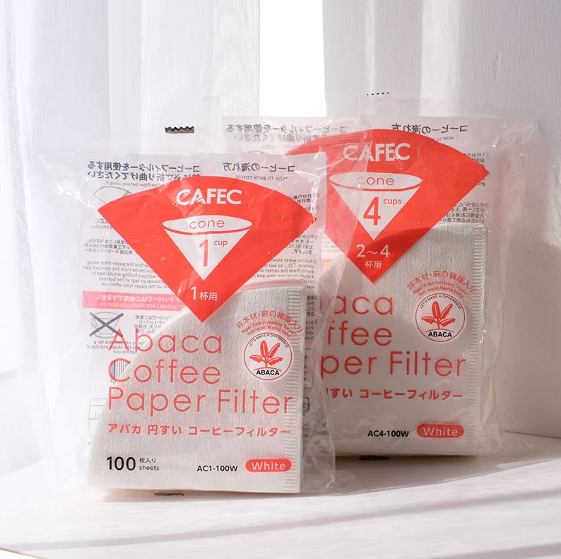 Combo 2 x Cafec Abaca trapezoid paper filter 102 (brown) 100pcs/pack 8