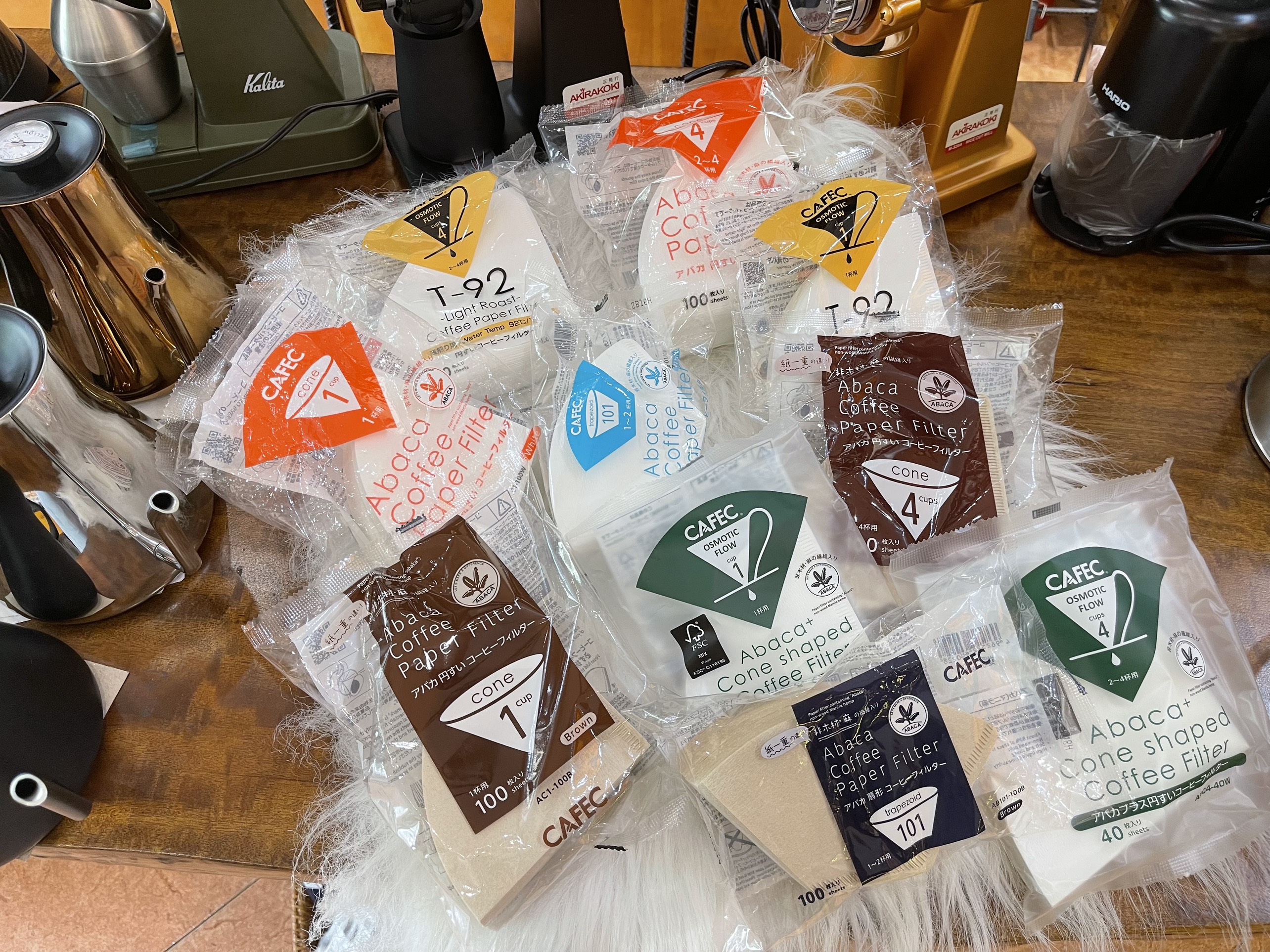 Combo 2 x Cafec Abaca trapezoid paper filter 102 (brown) 100pcs/pack 15