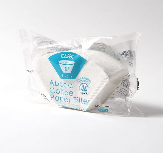 Cafec Abaca trapezoid paper filter 102 (white) 100pcs/pack 11