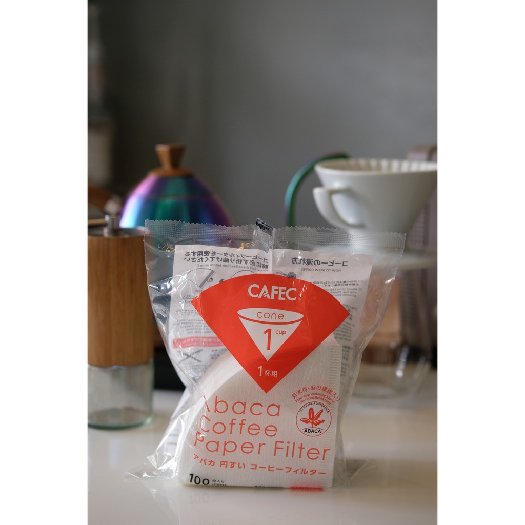 Cafec Abaca trapezoid paper filter 103 (white) 8