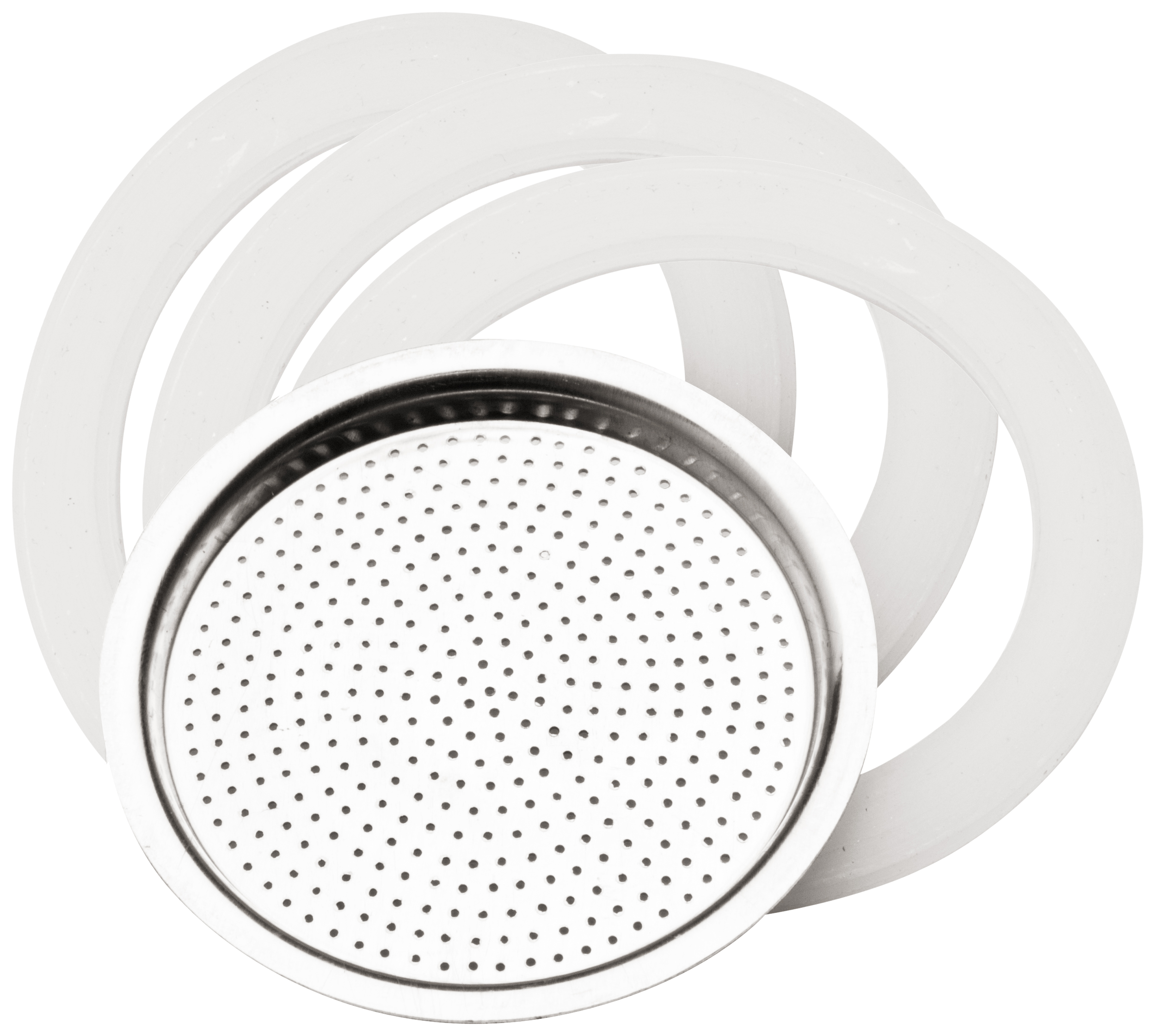 PEDRINI Replacement 3 Gaskets & 1 Filter Kaffettiera Coffee Maker 3 Cups 14
