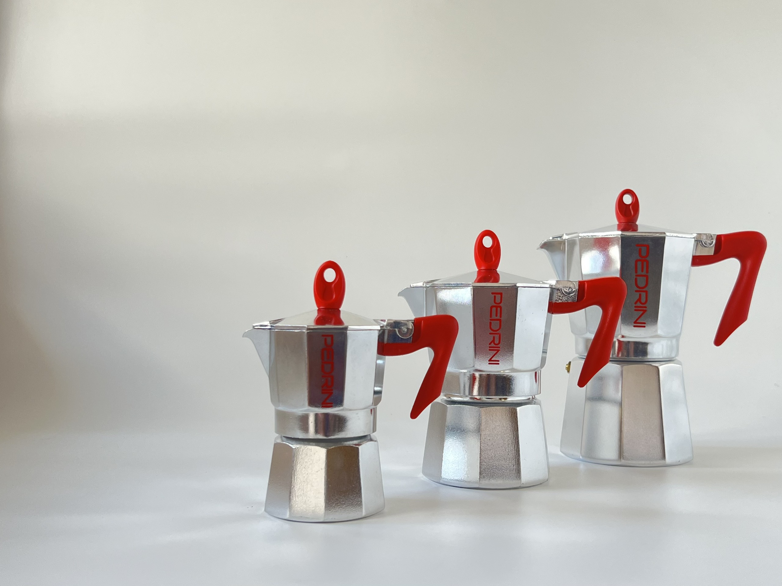 Ấm pha cà phê PEDRINI Kaffettiera 3 Cups - Đỏ 9