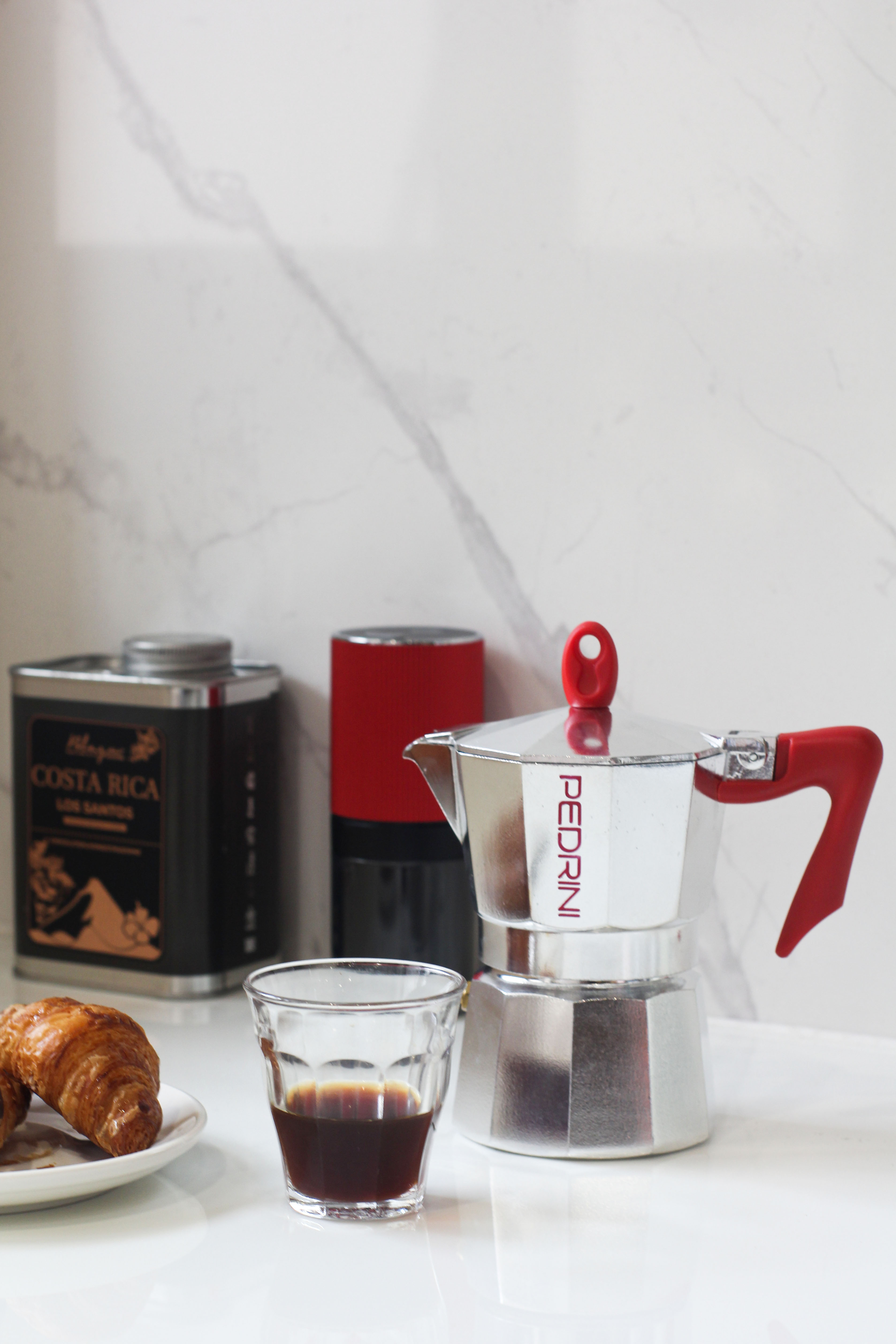 PEDRINI Replacement Handle Kaffettiera Coffee Maker 2 Cups - Red 14