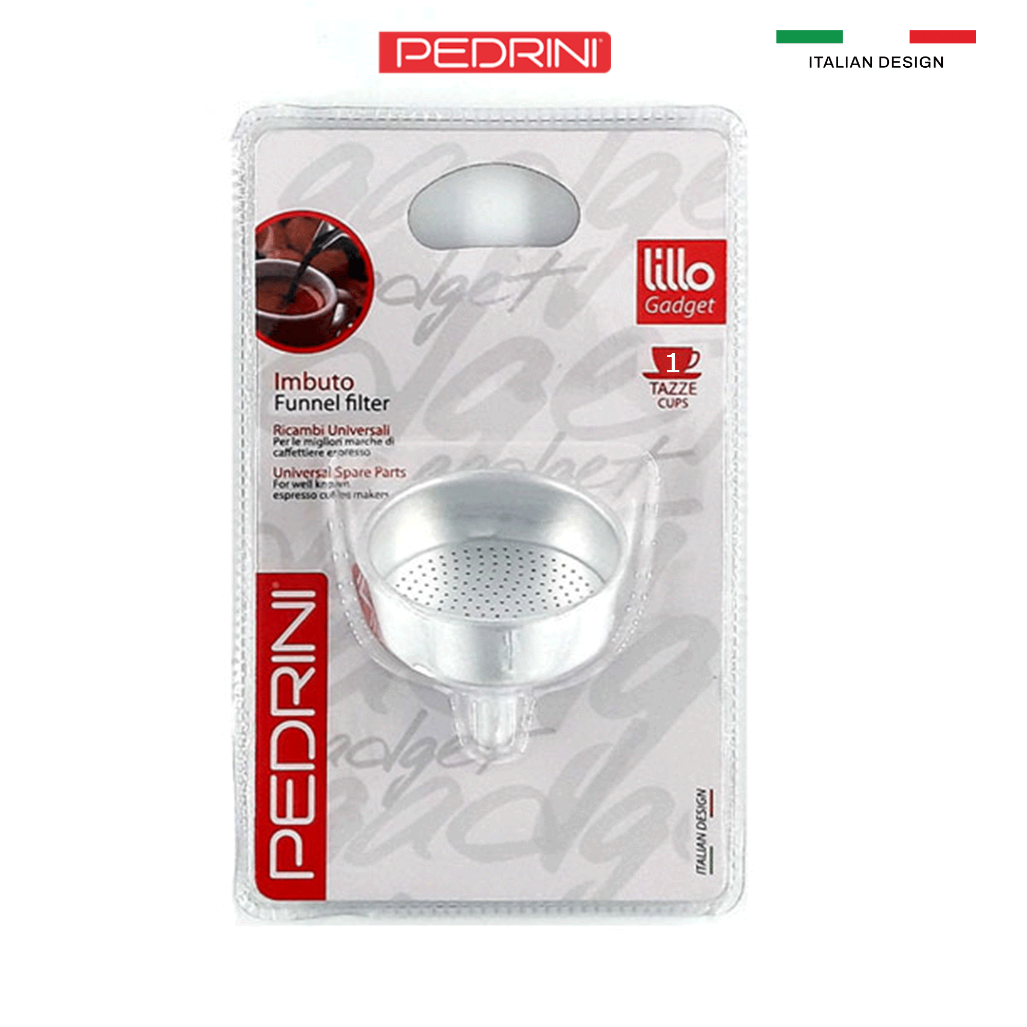 PEDRINI Replacement Funnel Kaffettiera Coffee Maker 1 Cup 11