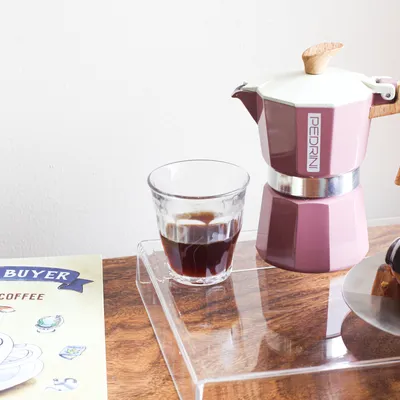 PEDRINI MyMoka Color Ấm Pha Cà Phê 2 Tách - Hồng Vintage