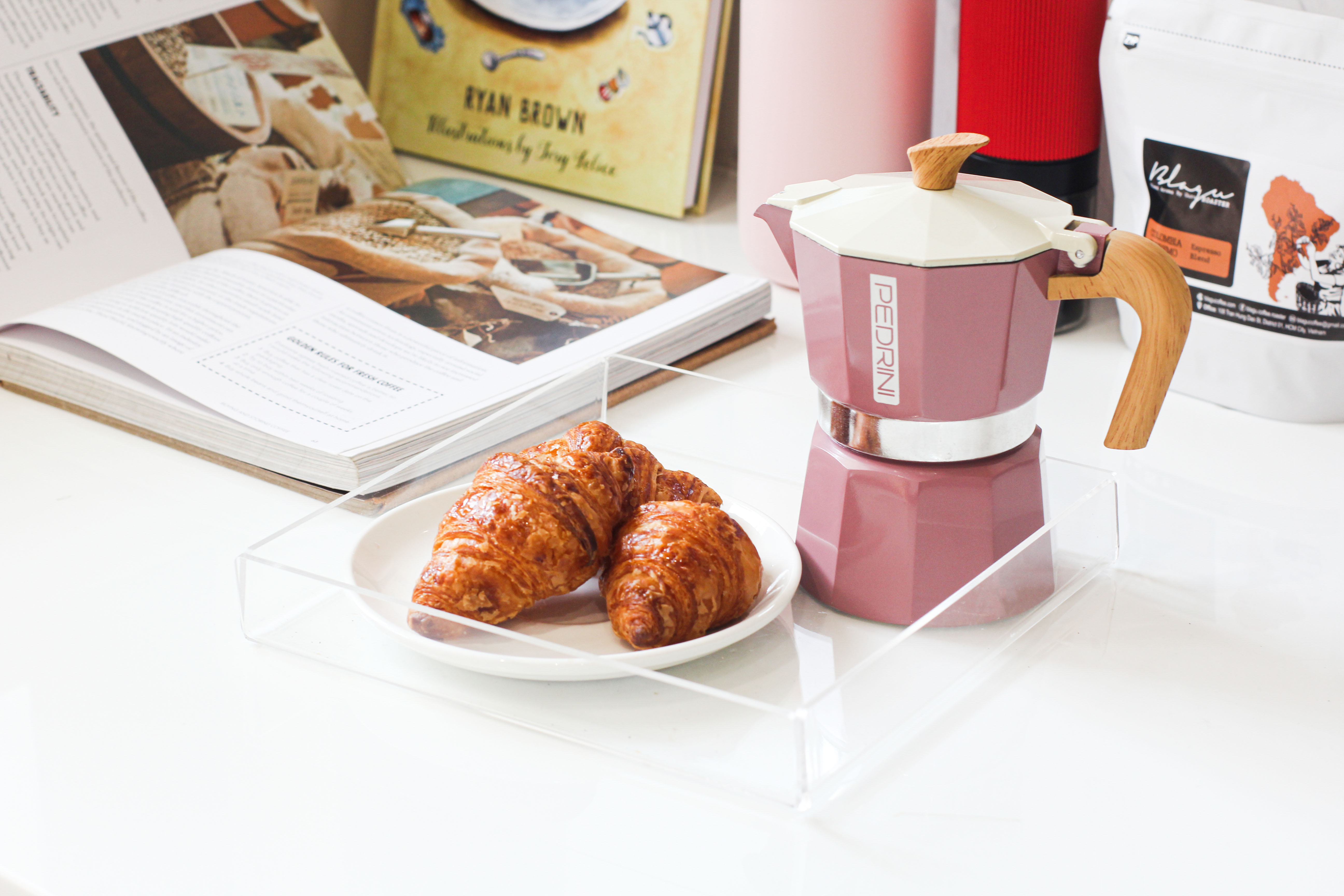 PEDRINI MyMoka Color Coffee Maker 2 Cups - Vintage Pink 12