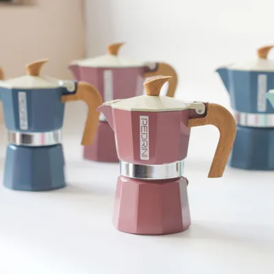 PEDRINI Bộ 3 Gioăng & 1 Lọc Thay Thế Kaffettiera Ấm Pha Cà Phê 6 Tách