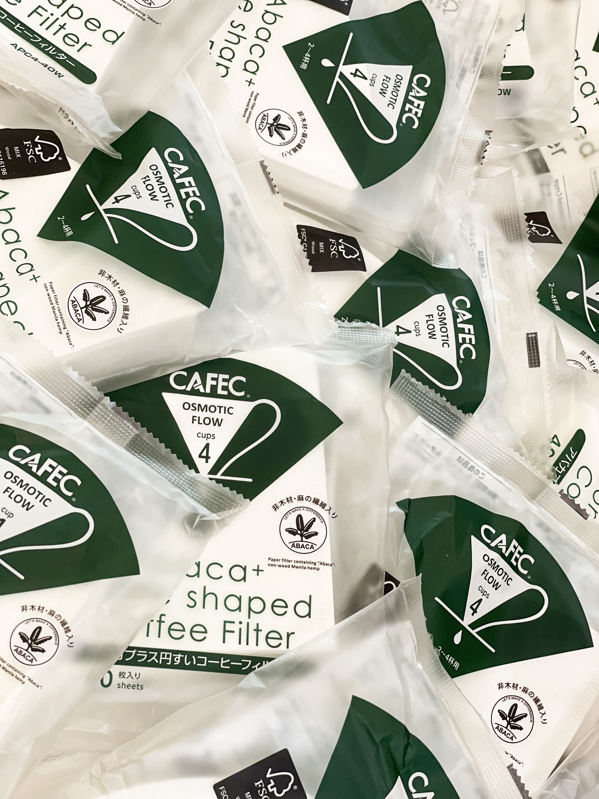 Combo 2 x Cafec Abaca trapezoid paper filter 102 (brown) 100pcs/pack 11