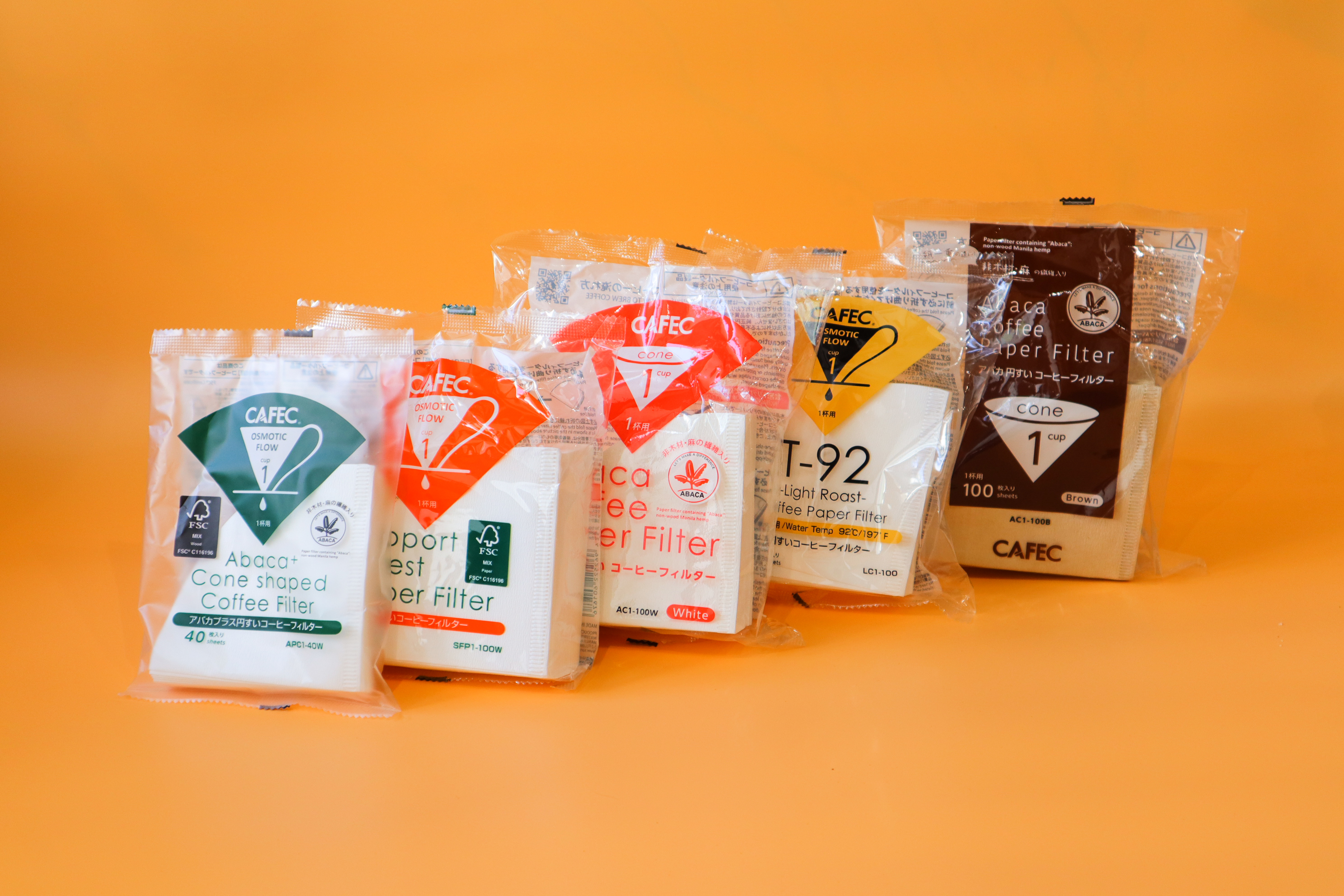 Cafec Abaca trapezoid paper filter 103 Brown 15