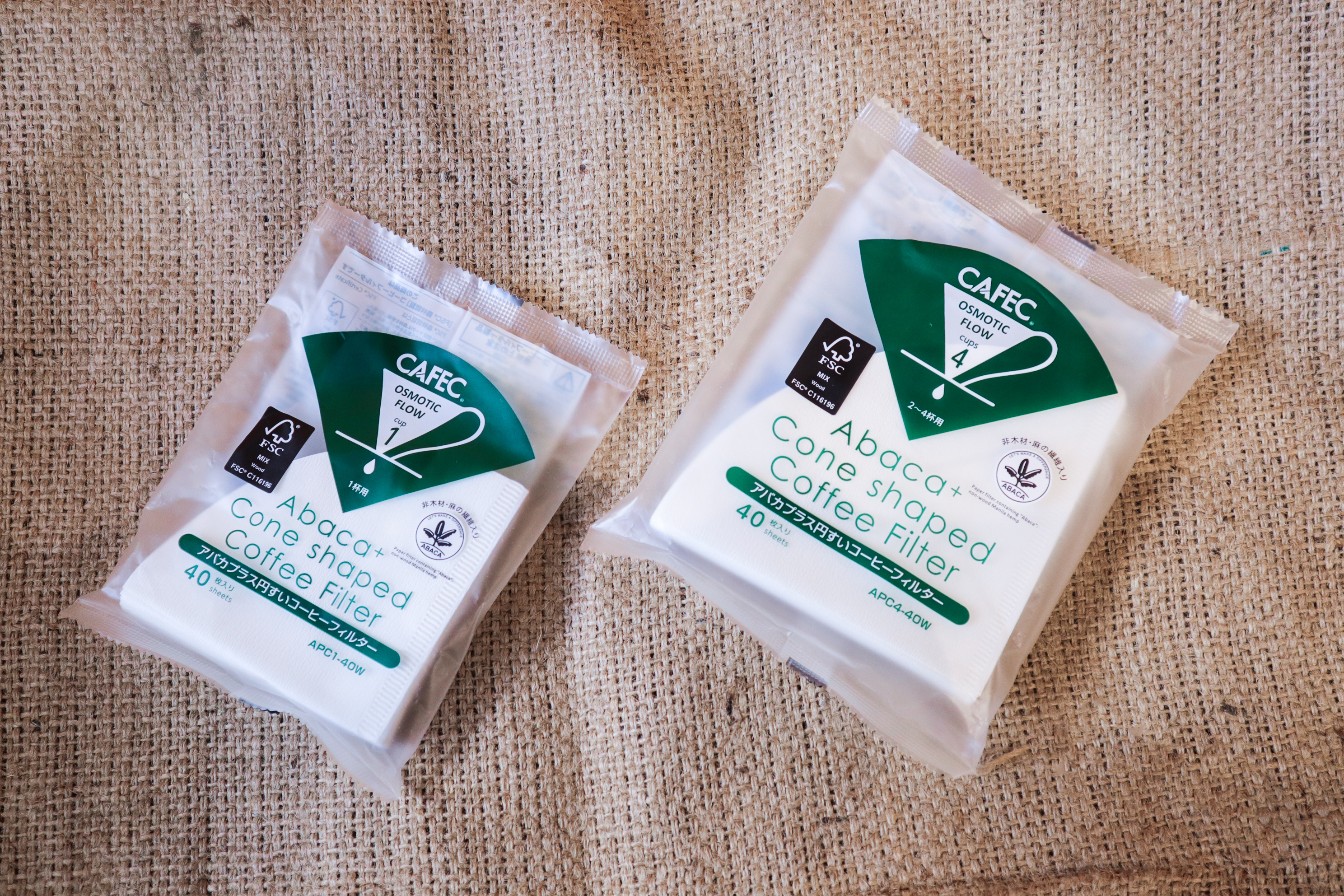 Cafec Abaca trapezoid paper filter 102 (white) 100pcs/pack 14