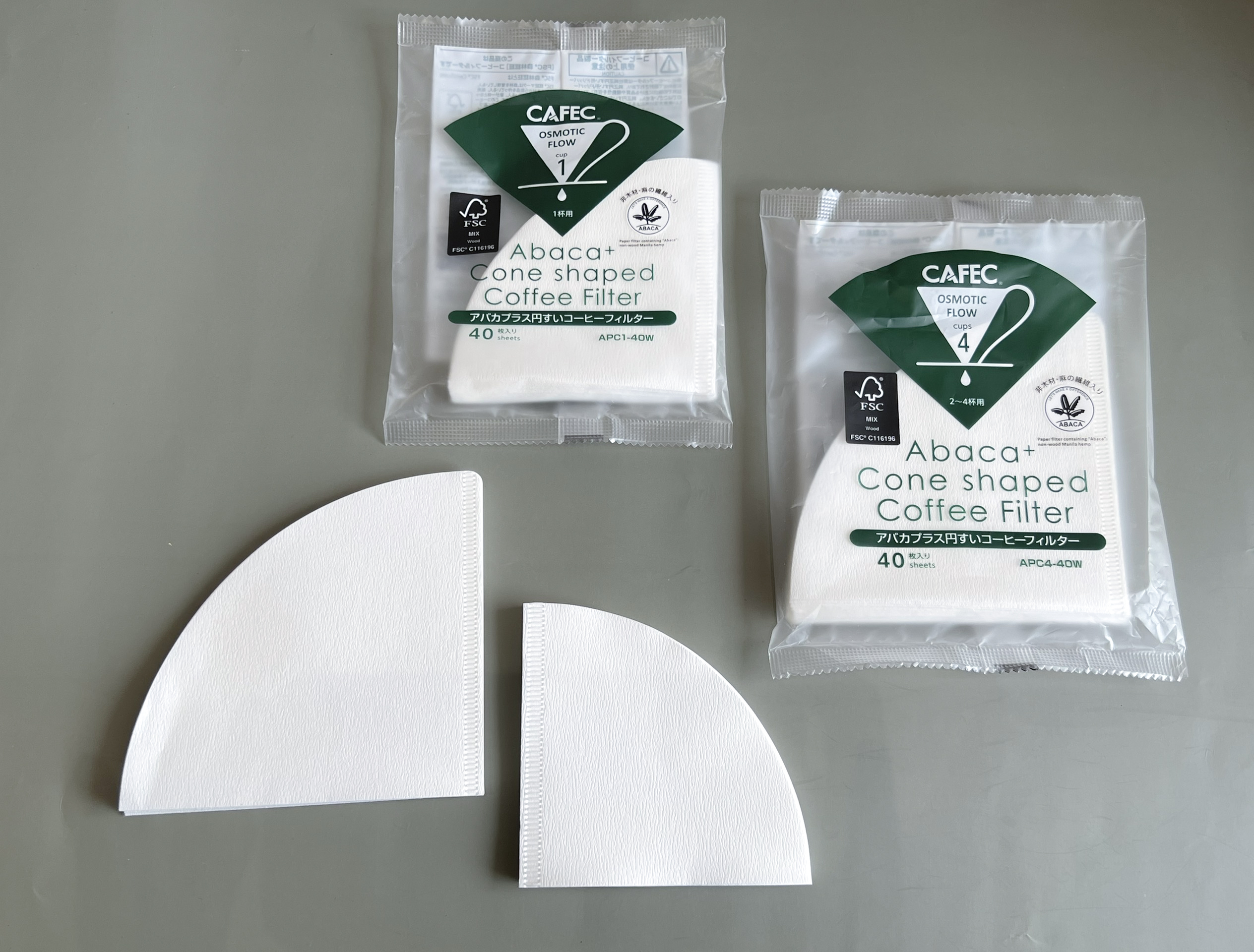 Combo 2 x Cafec Abaca trapezoid paper filter 102 (brown) 100pcs/pack 13