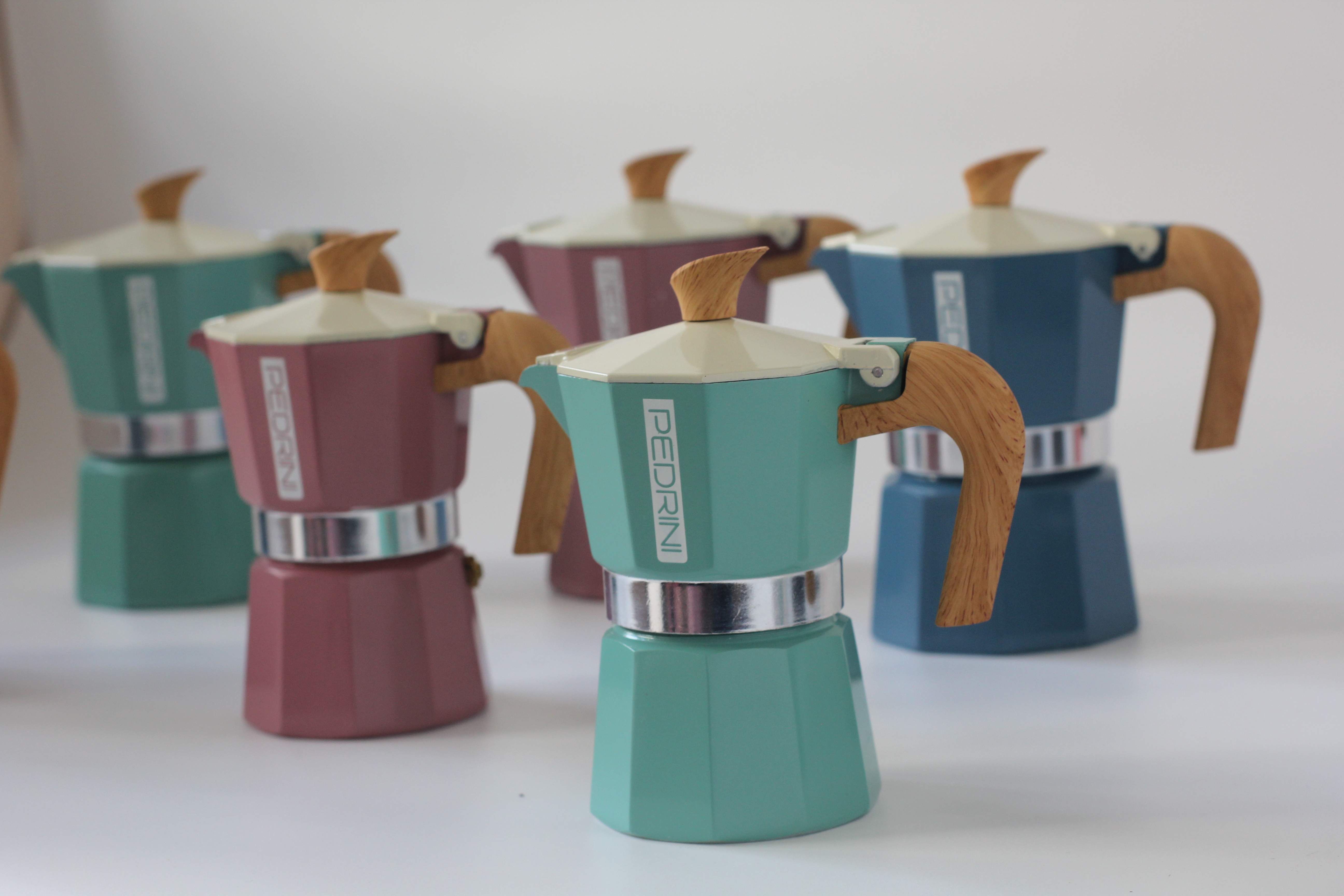 PEDRINI MyMoka Color Coffee Maker 2 Cups - Vintage Green 15