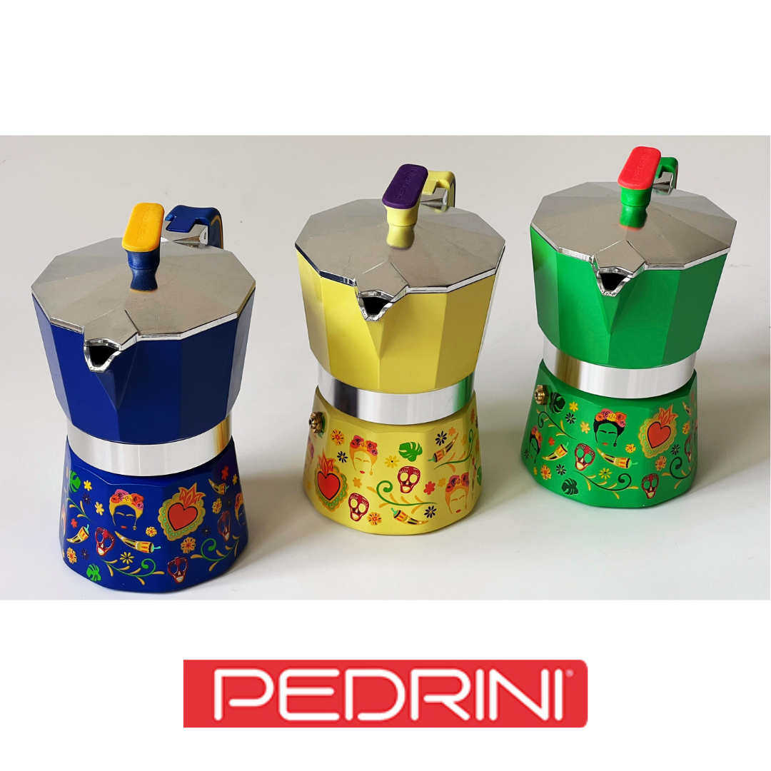 Coffee Maker Polished Alumi.2cups - Frida Kahlo - Assorted Colours (Yellow) 7