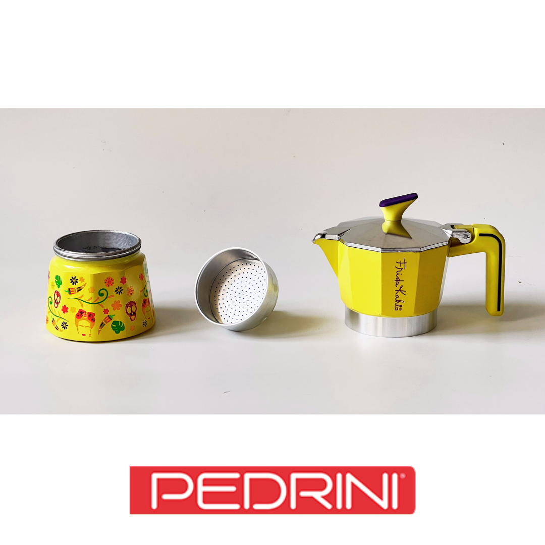 Coffee Maker Polished Alumi.2cups - Frida Kahlo - Assorted Colours (Yellow) 13