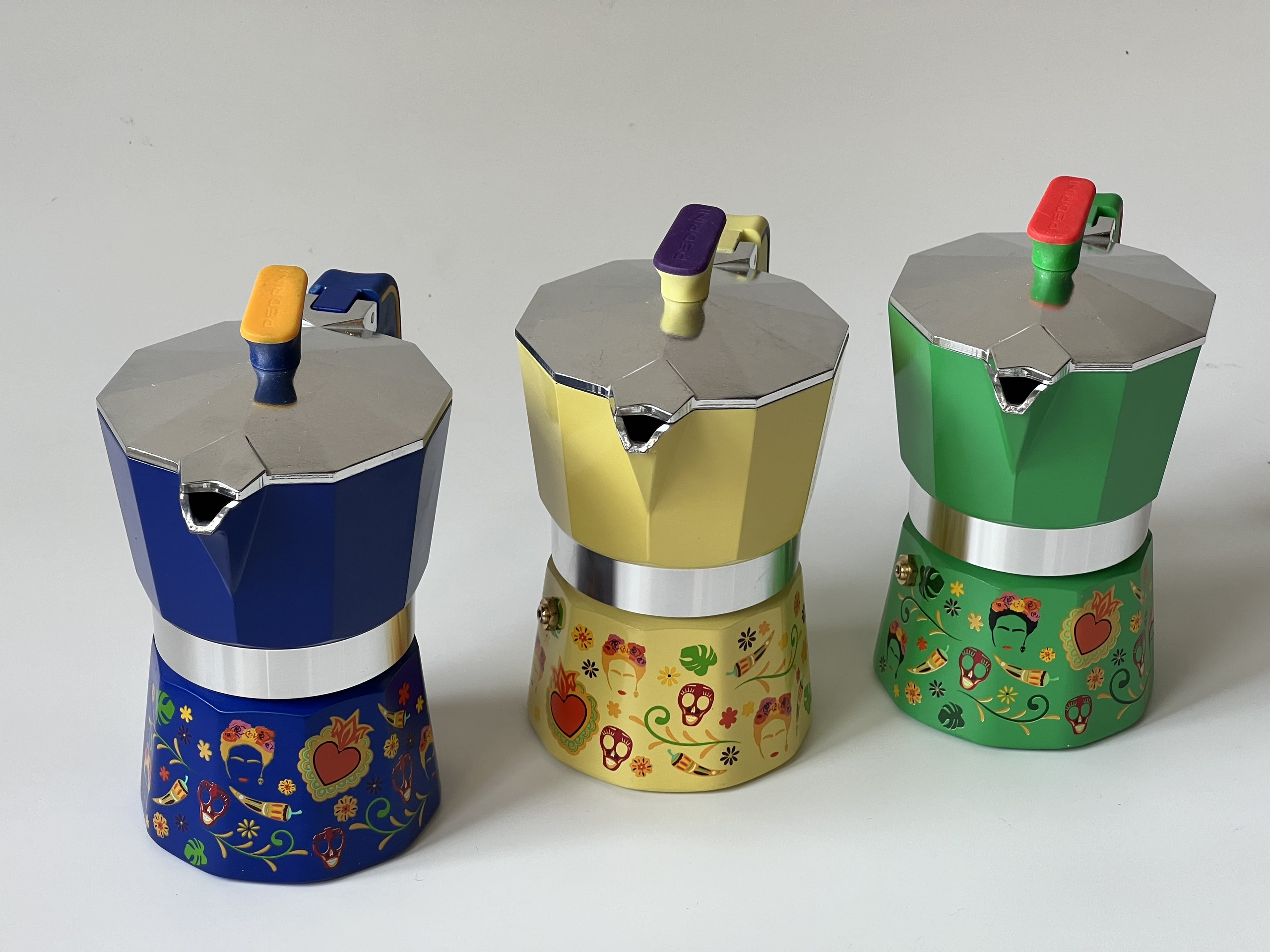 Coffee Maker Polished Alumi.2cups - Frida Kahlo - Assorted Colours (Yellow) 11