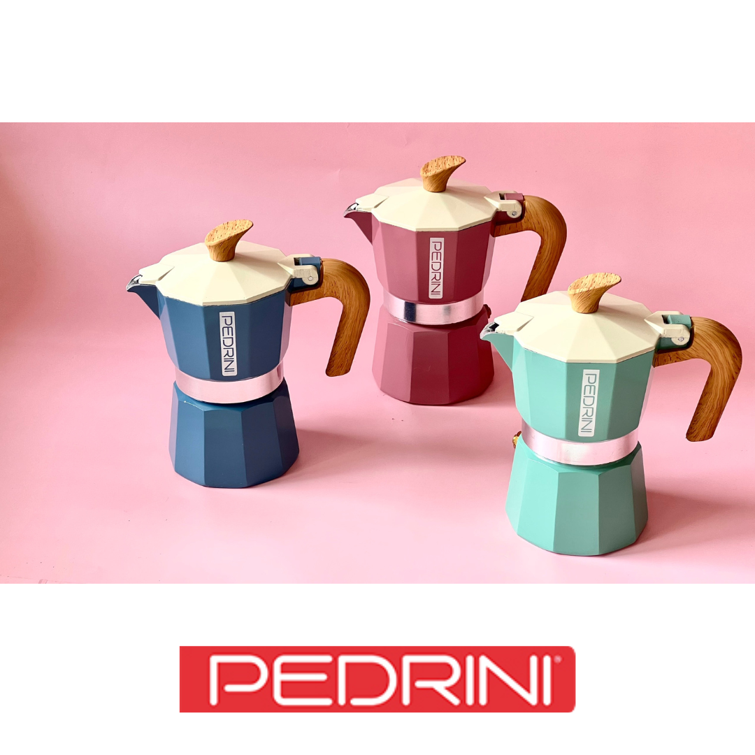 PEDRINI Kaffettiera Coffee Maker 3 Cups - Red 12