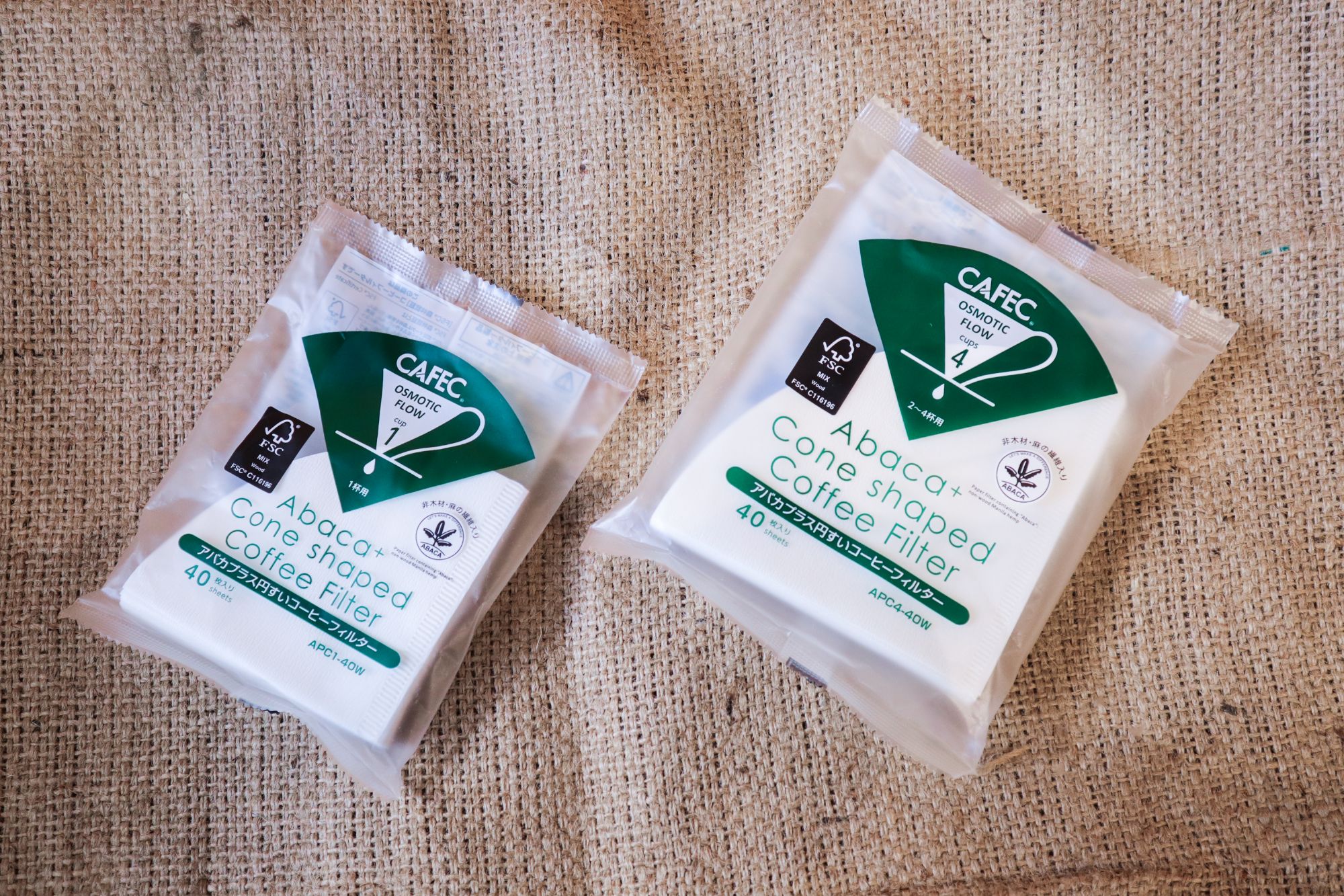 Combo 2 x Cafec Abaca trapezoid paper filter 102 (white) 100pcs/pack 8