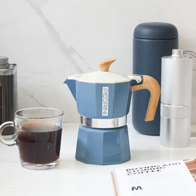 PEDRINI Kaffettiera Ấm Pha Cà Phê 3 Tách - Đỏ