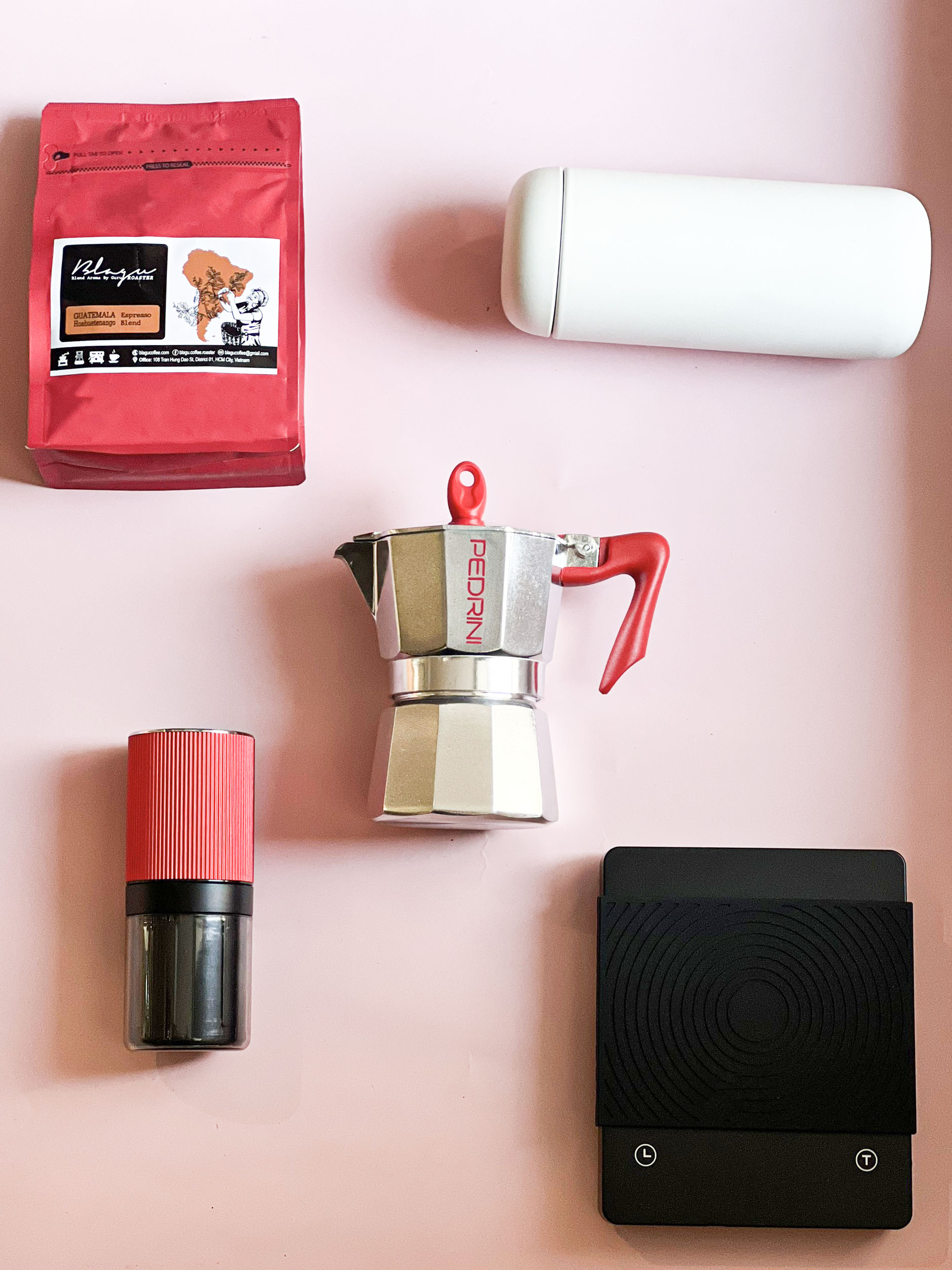 Ấm pha cà phê PEDRINI Kaffettiera 3 Cups - Đỏ 13