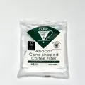 Cafec Paper Filter APC4-40W - Cone V60-02 Cup-4 40-Sheets - White - Abaca+ 15