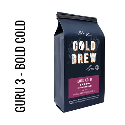 BLAGU Coffee Roasted Beans Guru 3 blend Cold brew - Sweet Cold - Medium Roast - 250g