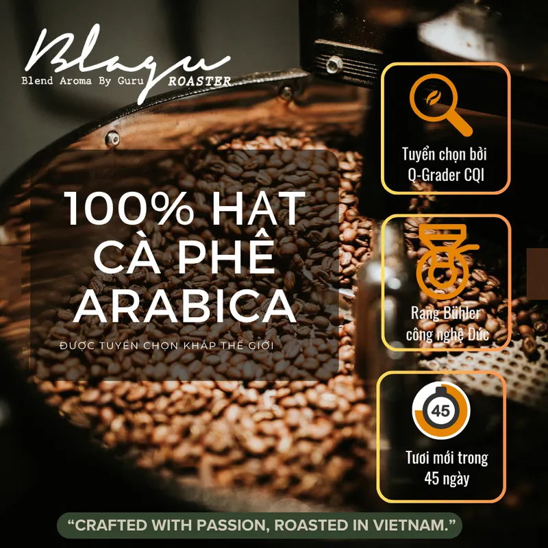 BLAGU Coffee Roasted Beans Ethiopia Yirgacheffe - Light Medium Roast - 250G