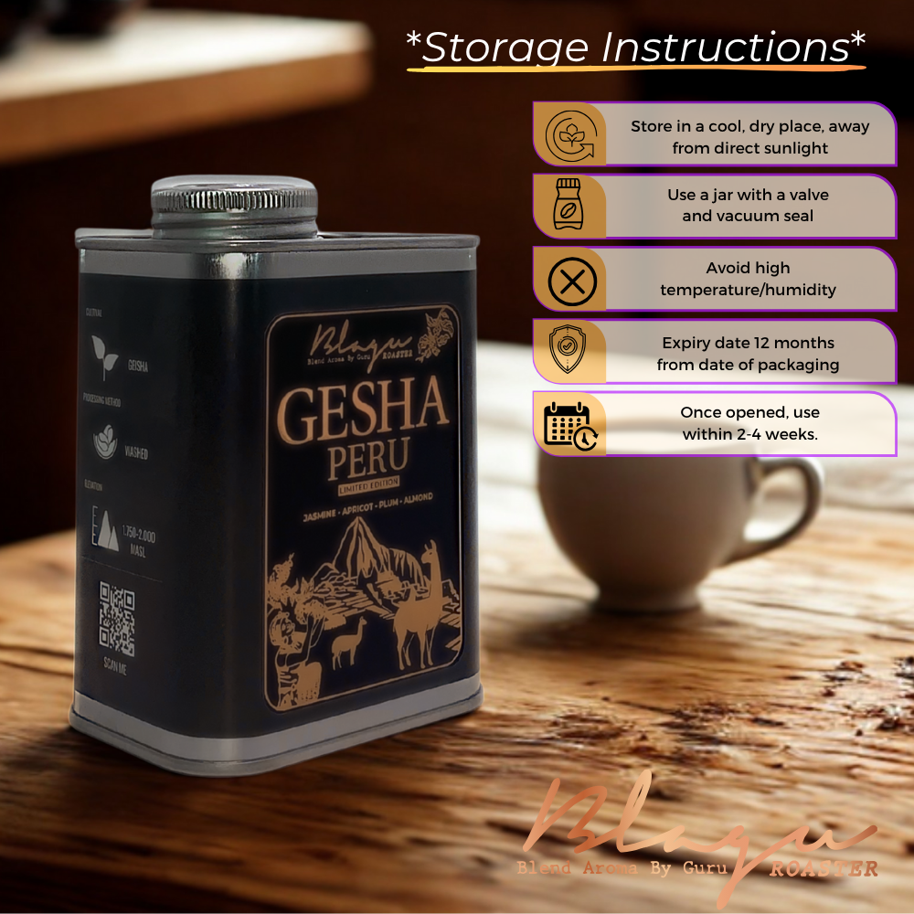 Premium BLAGU Roasted Bean Gesha Peru