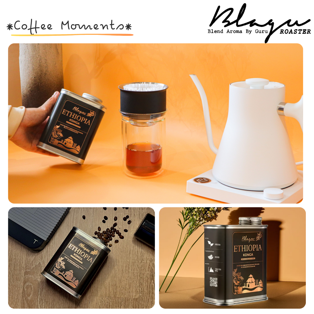 Premium BLAGU Hạt Rang Ethiopia Yirgacheffe Konga - 250g